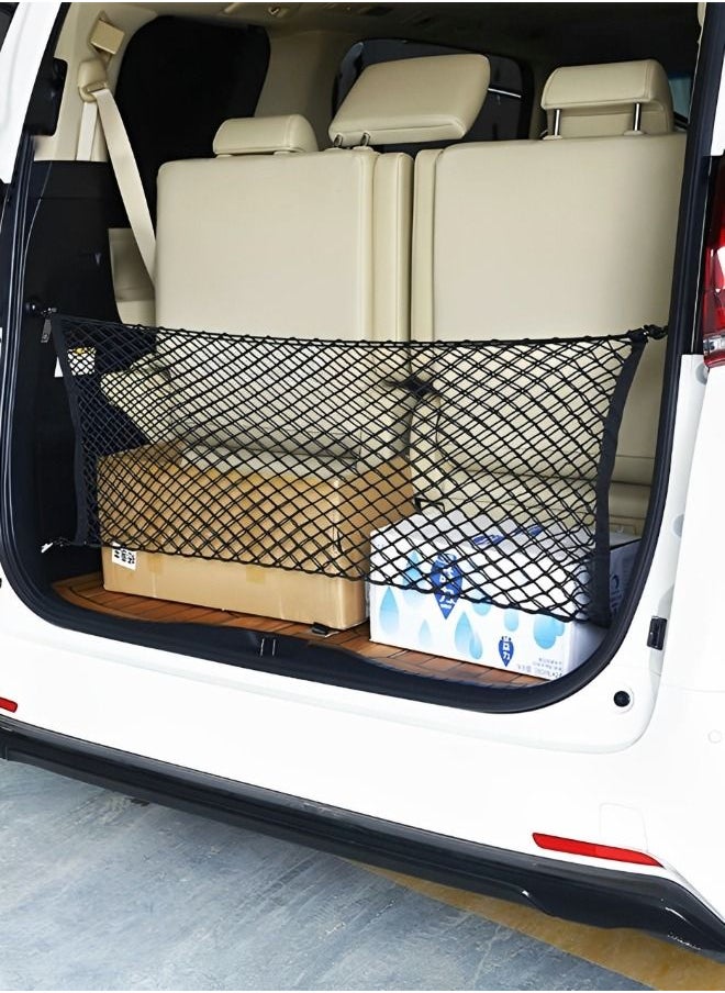 GROIC - Automotive Cargo Nets Trunk Net Organizer for Car, Universal Storage Cargo Net with Hooks, Vehicle Carrier Organizer SUV Truck Cargo Luggage Nets - Image 1