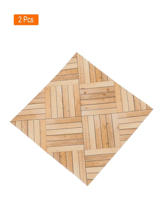 MECCANIXITY Dollhouse Floorboards 4 x 4 Inch Brown Wood Dollhouse Wallpaper and Flooring for Dollhouse Accessories 2 Pcs, Small - Image 4