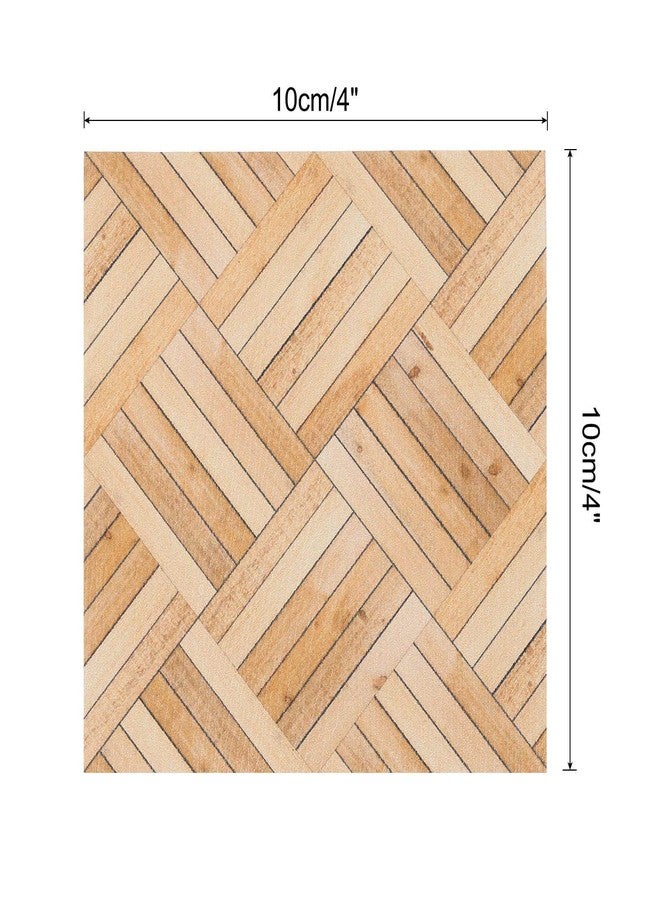 MECCANIXITY Dollhouse Floorboards 4 x 4 Inch Brown Wood Dollhouse Wallpaper and Flooring for Dollhouse Accessories 2 Pcs, Small - Image 3