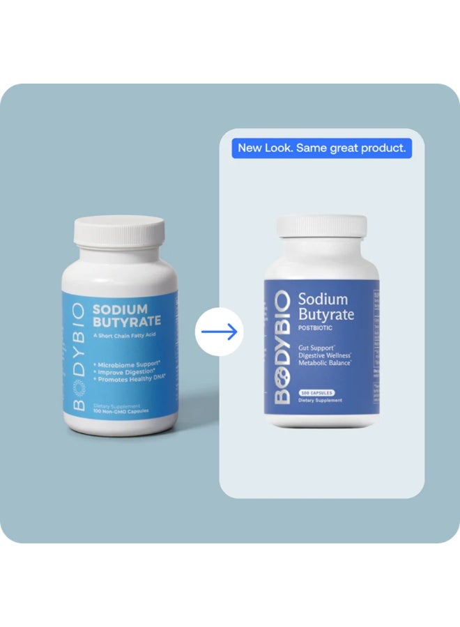 BodyBio صوديوم بيوتيرات 60 كبسولة - بودي بايو - Image 2