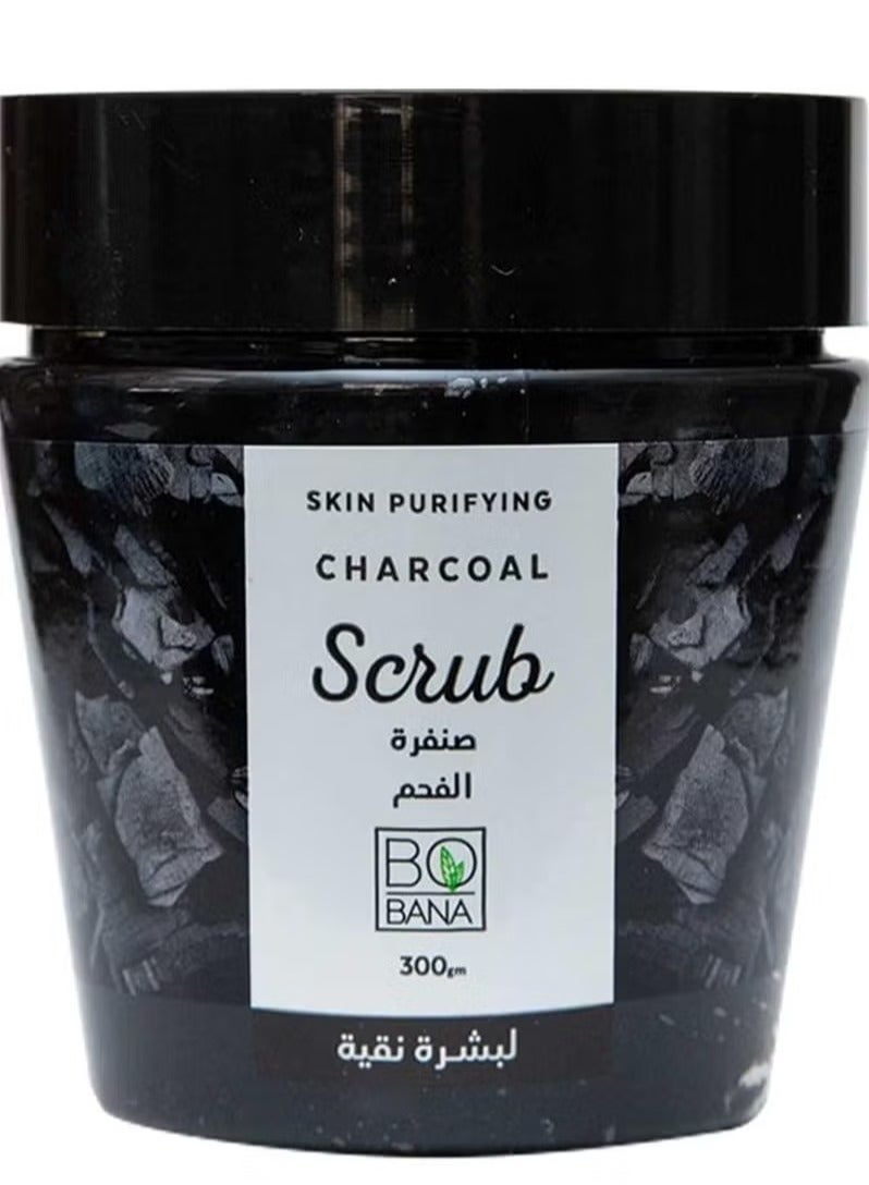 Bobana Charcoal Face & Body Scrub for Skin Purifying – 300g - Image 1