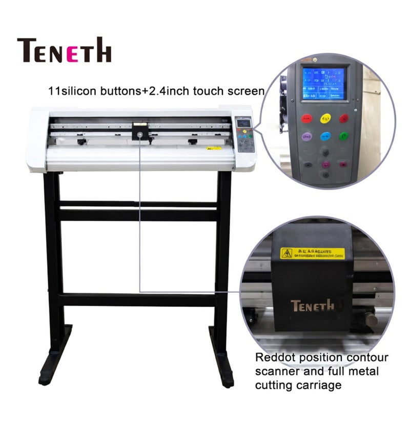 تينيث ماكينة قطع ورسم فينيل 60 سم مع حامل أسود، ماكينة قطع احترافية للفينيل والملصقات والطباعة الحرارية وصناعة اللافتات - Image 2