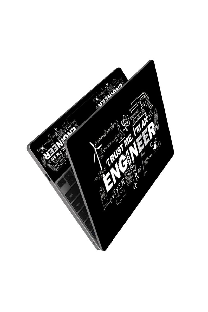 TechFit غطاء لابتوب تكنولوجي فيت فاخر مطبوع بتقنية HD كامل اللوحة / ملصق / فينيل قابل للتمدد / غطاء لابتوبات حتى 15.6 بوصة بدون بقايا، خالي من الفقاعات - صاروخ ثق بي أنا مهندس - Image 1