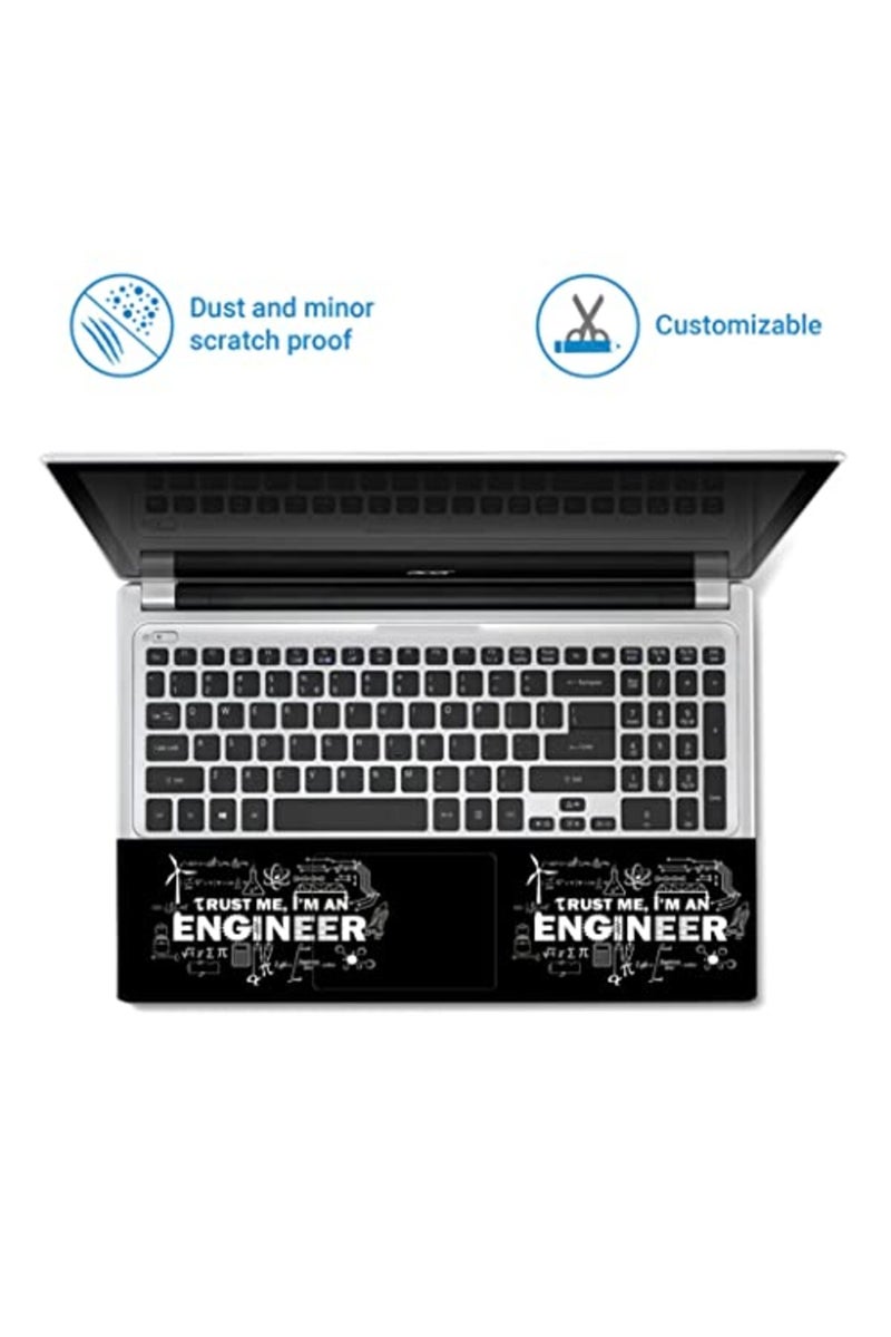 TechFit غطاء لابتوب تكنولوجي فيت فاخر مطبوع بتقنية HD كامل اللوحة / ملصق / فينيل قابل للتمدد / غطاء لابتوبات حتى 15.6 بوصة بدون بقايا، خالي من الفقاعات - صاروخ ثق بي أنا مهندس - Image 4