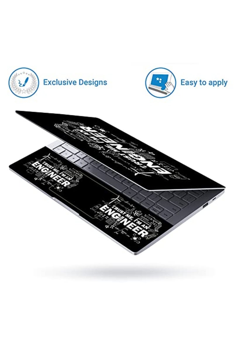 TechFit غطاء لابتوب تكنولوجي فيت فاخر مطبوع بتقنية HD كامل اللوحة / ملصق / فينيل قابل للتمدد / غطاء لابتوبات حتى 15.6 بوصة بدون بقايا، خالي من الفقاعات - صاروخ ثق بي أنا مهندس - Image 2