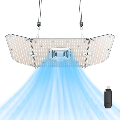 VIVOSUN AeroLight Wing AW200SE, LED Grow Light 200W with Integrated Circulation Fan & GrowHub Controller E25, Compatible with App & E42A, 2x4/3x3 Coverage, Establish an Intelligent Grow Environment - Image 1