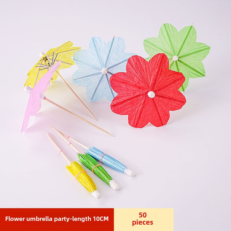 Fruit Cocktail Umbrella Picks Decoration Flower Umbrella Party 