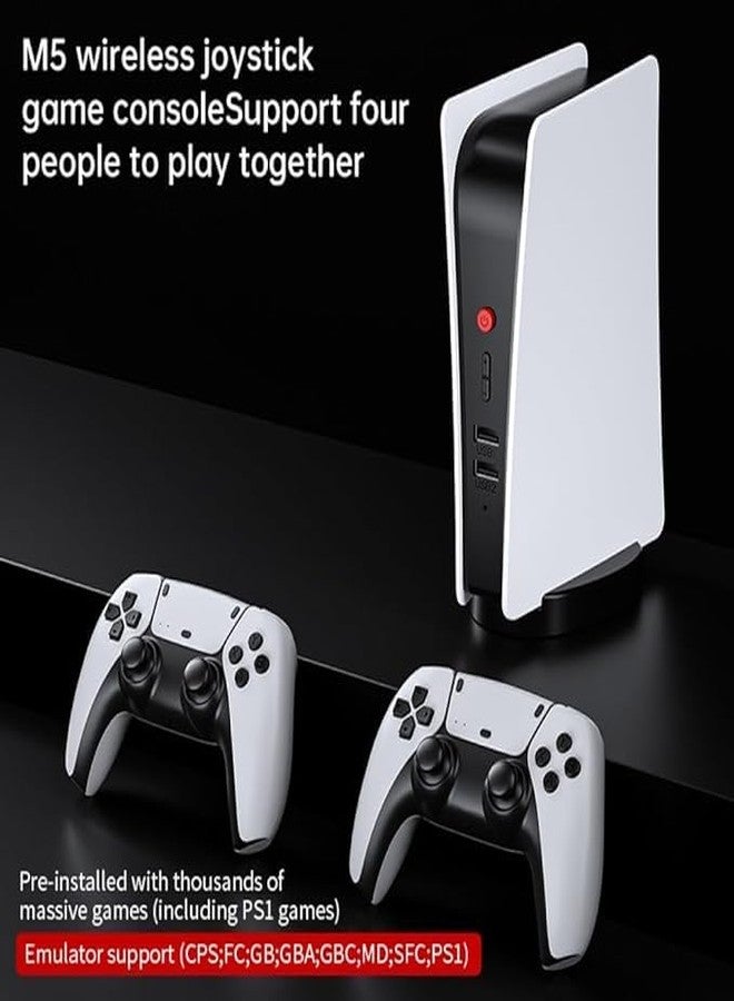 Playtastic M5 4K Retro Video Game Console 15,000+ Free Games, Plug & Play Tv Gaming Box With 2 Wireless Controllers, Hdmi Output, Lightweight Design, Compatible With Ps-1/CPS/FC/GBA/Arcade Games - Image 2
