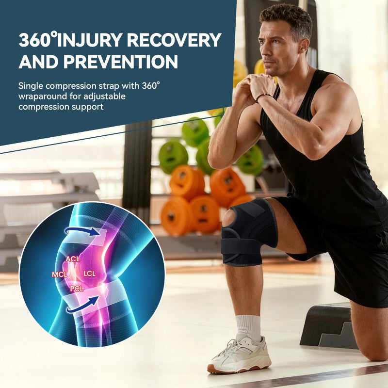JOMVD Knee Brace for Knee Pain Relief, Adjustable Knee Support with Side Stabilizers for Meniscus Tear, Arthritis, ACL, PCL, MCL, Joint Pain Recovery, Women & Men,Medium - Image 4