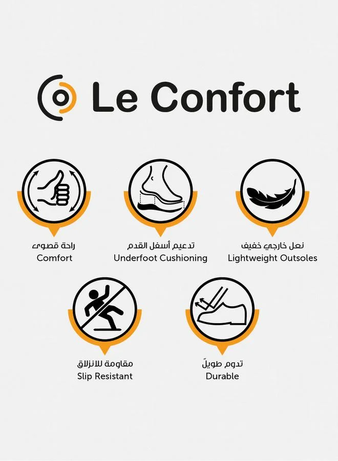 Le Confort BLACK Men Leather Lace-Up Derby Shoes for Men | Best Price UAE