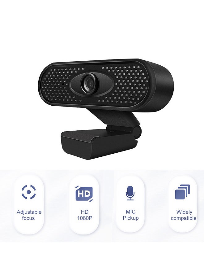 Generic - Webcam 1080P HD Web Camera with Built-in HD Microphone USB Plug n Play Web Cam 1920 x 1080p - Image 1