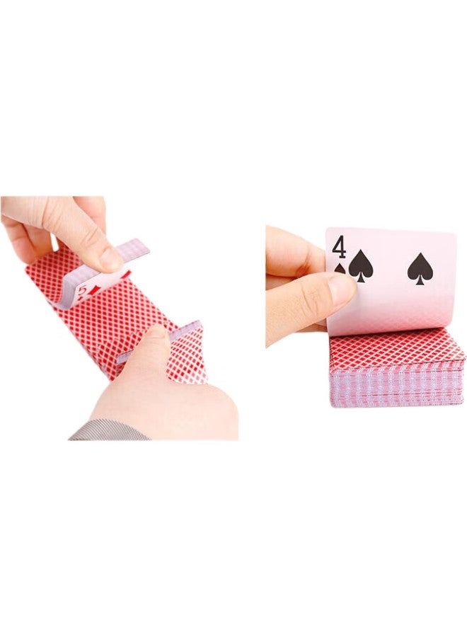 Yaoji Playing Cards, Durable And Thick Cards For Texas Hold'Em, Guandan, Doudizhu, 2018 Red, Full Set Of 10 Decks - Image 1