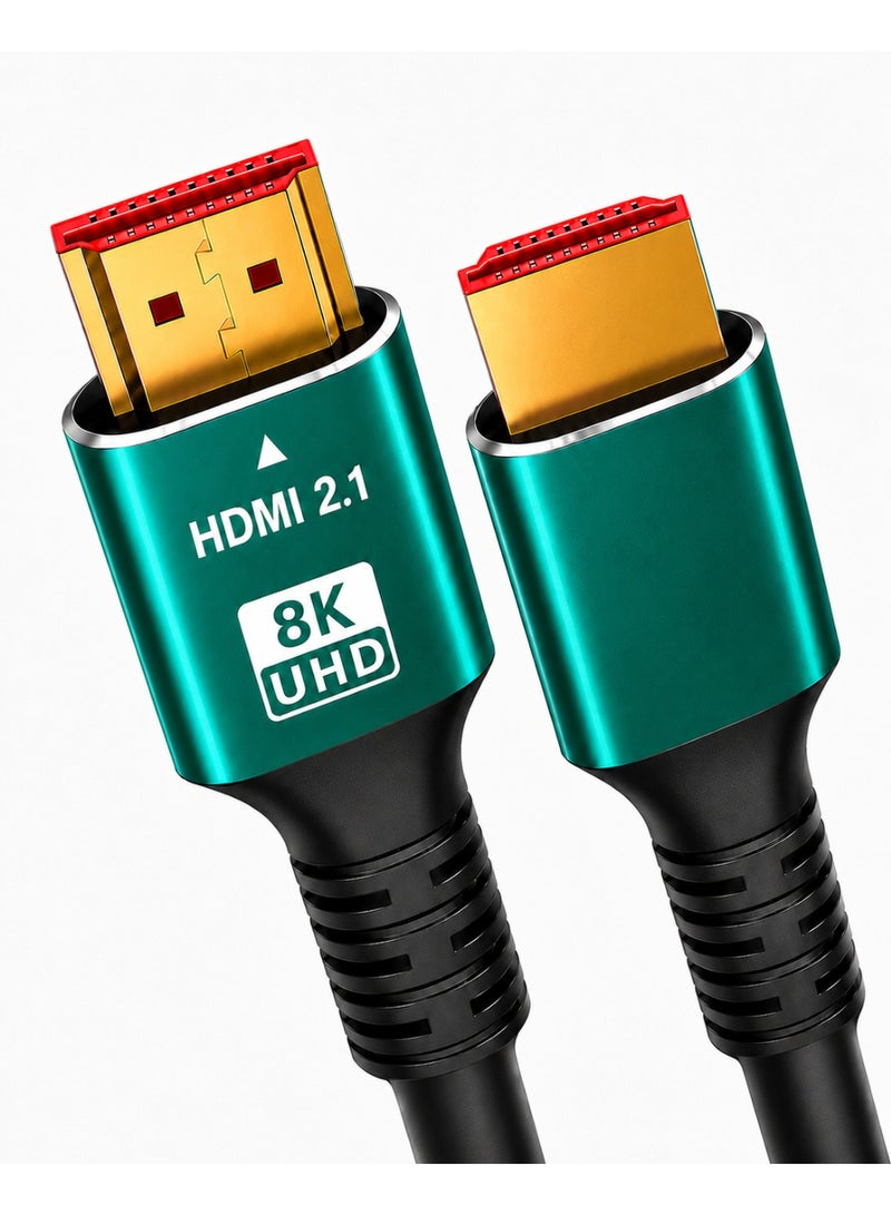 أتش دي كابل HDMI عالي السرعة (48 جيجابت في الثانية) بدقة 8K لأجهزة التلفاز ومنصات الألعاب -10 متر، أسود - Image 1