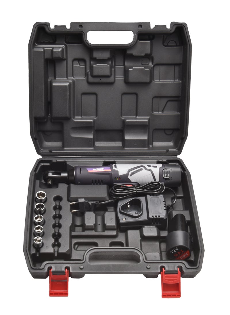 makute - Makute 12V Cordless Ratchet Wrench Set: Powerful, Versatile, and Convenient for Home, Cars, and Professional Works - Image 1
