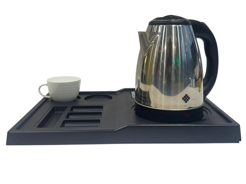 PAUL SONS Hospitality Kettle and Condiment Organizer Tray Made of ABS Plastic Square, Used for Hotels, Home use, or Office Black Size : (Pack of 1Pc) - Image 2