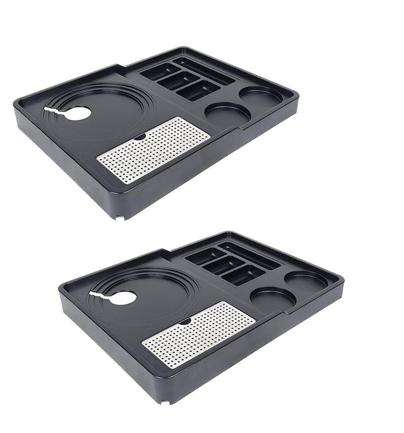 PAUL SONS Hospitality Kettle and Condiment Organizer Tray Made of ABS Plastic Square, Used for Hotels, Home use, or Office Black Size : (Pack of 1Pc) - Image 1