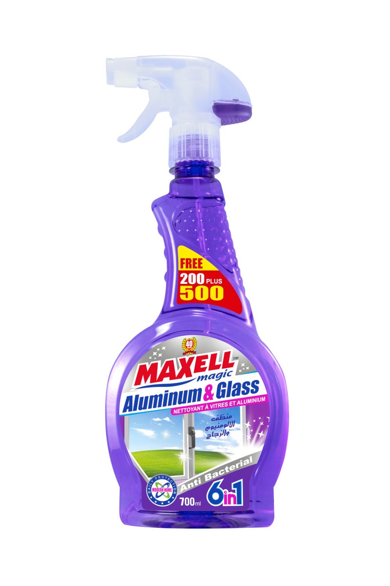 Maxell Magic Aluminum and Glass Cleaner Spray, 700 ml