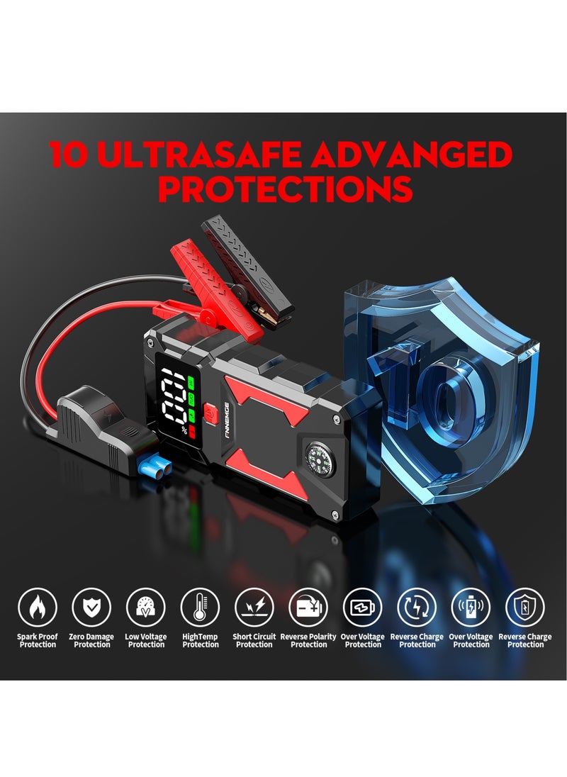 【Ultra-large Capacity】Jump Starter 24800mAh Supports All Gasoline Car and 8.0L Diesel 12V Portable Power Pack Automotive Battery Booster Charger with USB Port Smart Jumper, Display and Emergency Light - pzsku/Z6209E4E17793CEFE60AFZ/45/_/1736917692/fda65847-7463-473c-ad41-375e433cd217