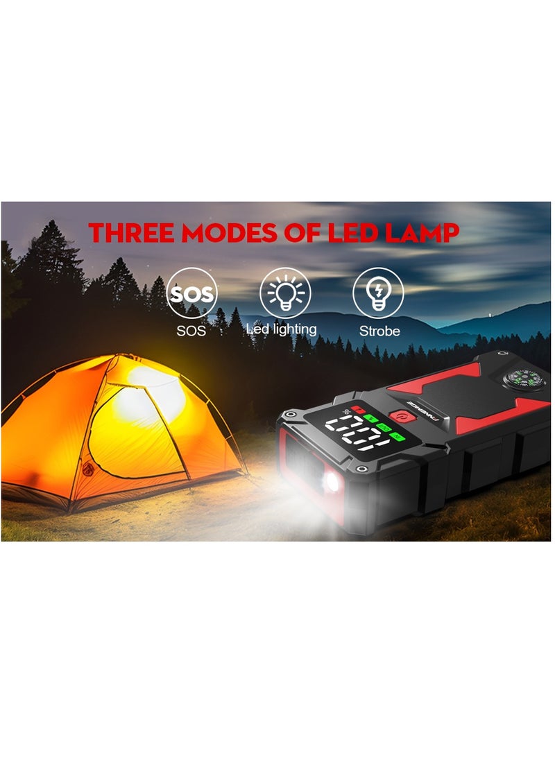 【Ultra-large Capacity】Jump Starter 24800mAh Supports All Gasoline Car and 8.0L Diesel 12V Portable Power Pack Automotive Battery Booster Charger with USB Port Smart Jumper, Display and Emergency Light - pzsku/Z6209E4E17793CEFE60AFZ/45/_/1736918065/ec841c98-86a3-41e7-977a-b60350583e25