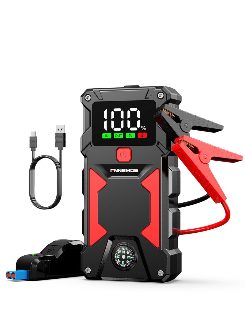 【Ultra-large Capacity】Jump Starter 24800mAh Supports All Gasoline Car and 8.0L Diesel 12V Portable Power Pack Automotive Battery Booster Charger with USB Port Smart Jumper, Display and Emergency Light - pzsku/Z6209E4E17793CEFE60AFZ/45/_/1736919521/78594d0a-1e53-4927-a9a5-b68ffa02dfe8