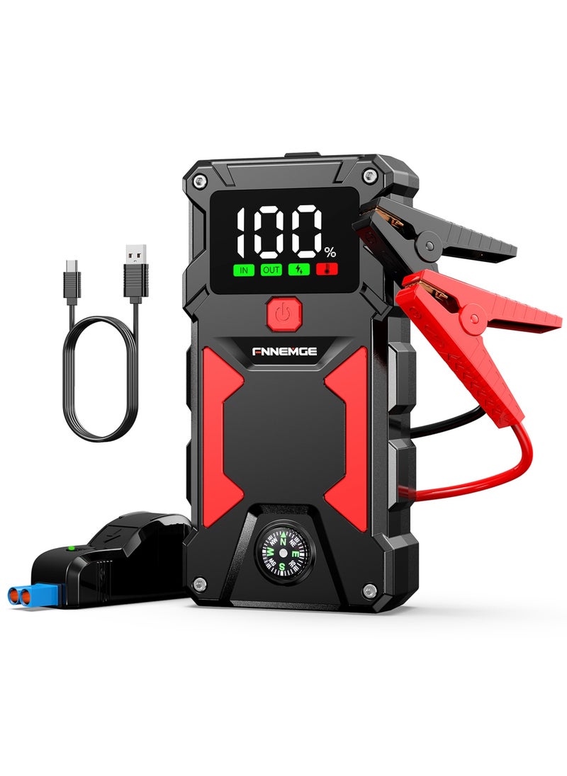 【Ultra-large Capacity】Jump Starter 24800mAh Supports All Gasoline Car and 8.0L Diesel 12V Portable Power Pack Automotive Battery Booster Charger with USB Port Smart Jumper, Display and Emergency Light - pzsku/Z6209E4E17793CEFE60AFZ/45/_/1736928167/466e2690-cccf-4181-9333-6fc12fbef3cd