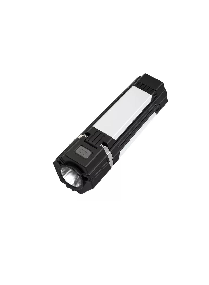 400-Lumen Rechargeable Flashlight, 3000mah COB Inspection Work Light with Built-in Power Bank - Image 1