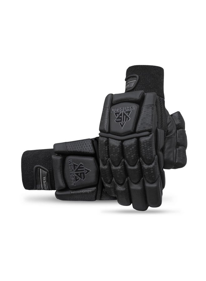 WHITEDOT SPORTS Whitedot Egret Lovlorn Cricket Batting Gloves Suitable for Yout/Medium Right Hand Batsman, Black - Image 1