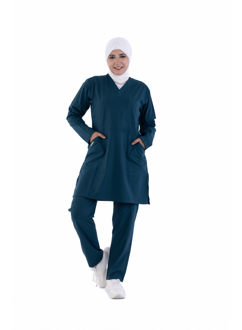 sezer Medical tunic made from cotton Lycra—comfortable, stylish, and ideal for healthcare professionals. - Image 1
