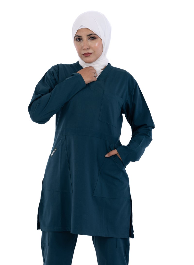 sezer Medical tunic made from cotton Lycra—comfortable, stylish, and ideal for healthcare professionals. - Image 4