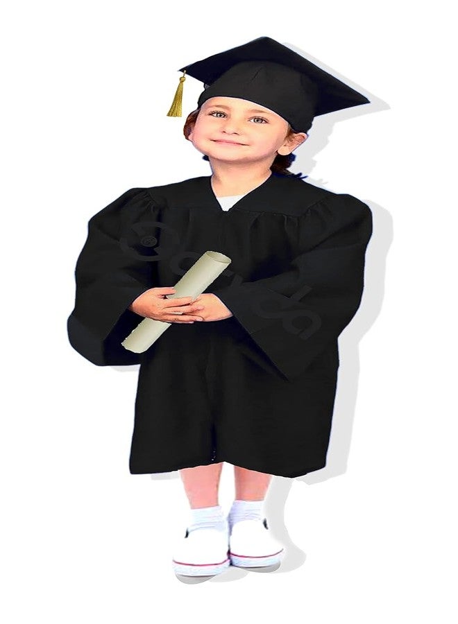 EthnicAlive Convocation Gown for Kids | Graduation Gown and Cap for Boys and Girls | Degree Gown Color Costume For Convocation | School Theme Party Fancy Dress Black ((6-7 YEARS)) - Image 1
