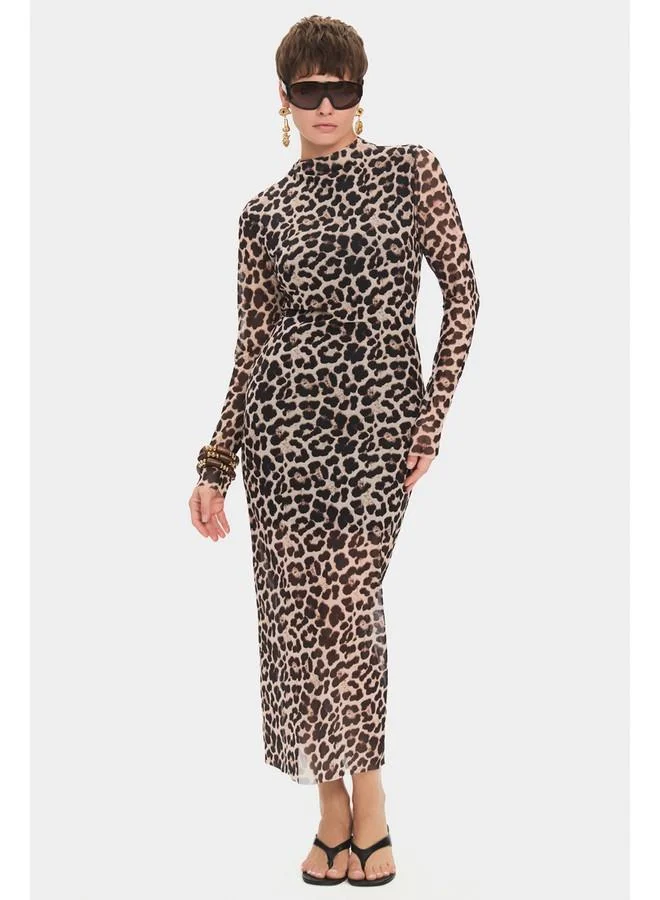 JUNE Leopard Print Dress