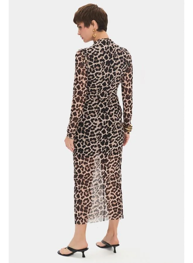 JUNE Leopard Print Dress
