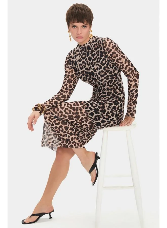 JUNE Leopard Print Dress