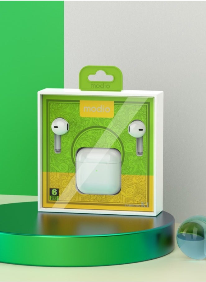 modio - Modio K1 True Wireless Earphone with ENC noise Reduction -White - Image 1