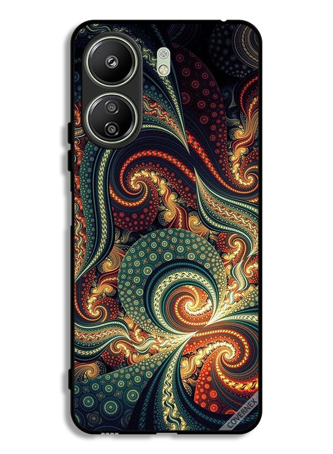 Covernex Xiaomi Redmi 13C Protective Case Cover Mandala Vintage Pattern - Image 1