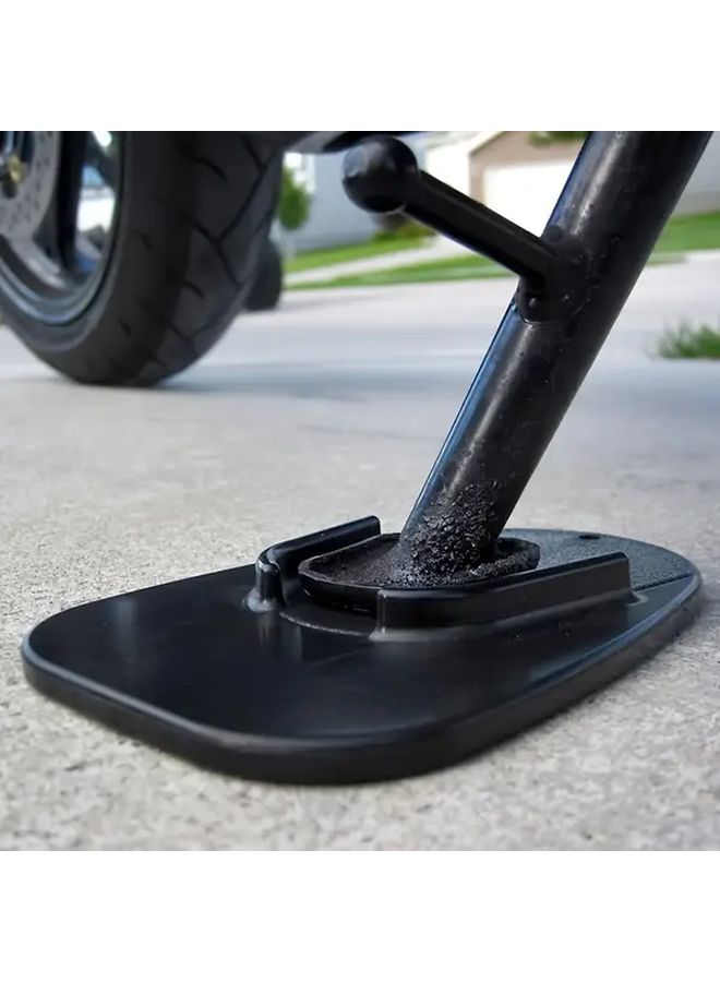 Universal Black Motorcycle Side Bracket Support Pad Footrest Accessory - Image 1