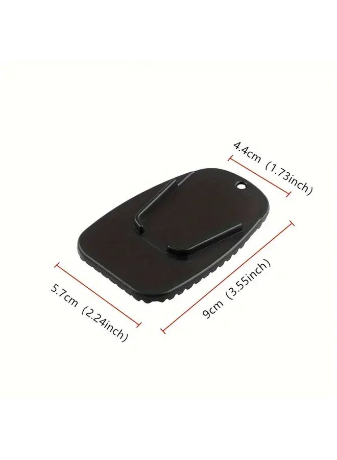Universal Black Motorcycle Side Bracket Support Pad Footrest Accessory - Image 2