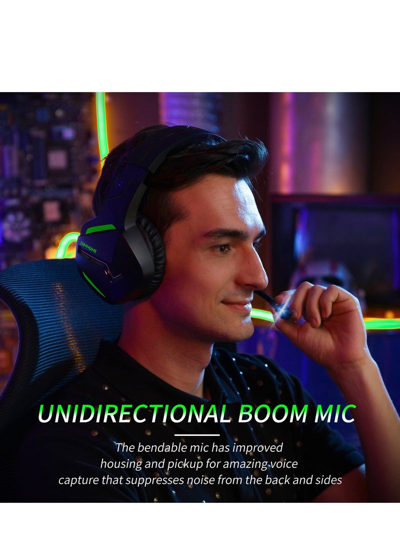 BINNUNE - Wireless Gaming Headset with Noise Cancelling Microphone for PC PS4 PS5, 2.4G Headset with Mic for Laptop Computer - Image 1