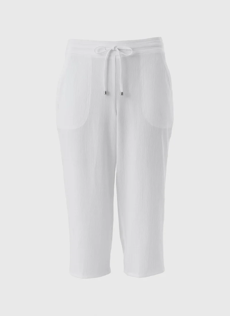 Matalan White Cropped Trousers
