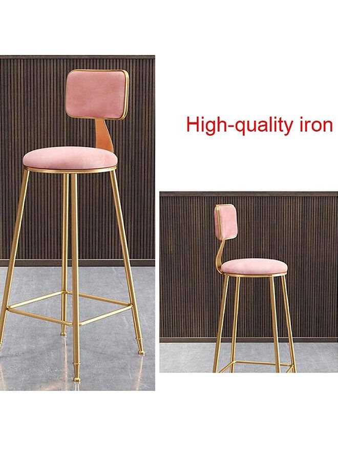 Bar Stool,Bar Chair High Chair Modern Dining Chair with Backs Upholstered Counter Height Stools Bar Chairs with Sturdy Steel for Kitchen Pub Party(Pink/2)
