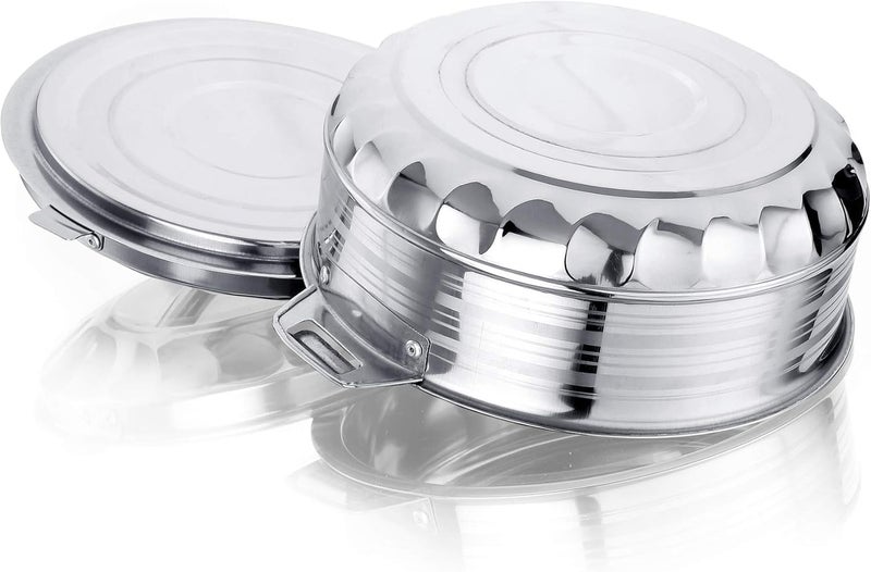 Stainless Steel Hot Cold Food Insulated Casserole Double Wall Hot Pot Jumbo Size - Capacity: Set of 3(1500,2500,3500ml) for Traveling (3SET/G2) - Image 2