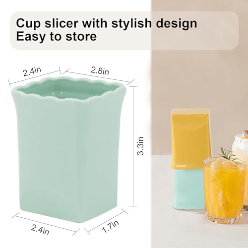 quskay 2Pcs Strawberry Slicer Cup：Fruit Slicer Cup for Strawberry Egg Banana Mushroom Cucumber Kiwi and Veggie Salad Speed Cutter the Kitchen Portable Slicing Tool (2pcs) - Image 3