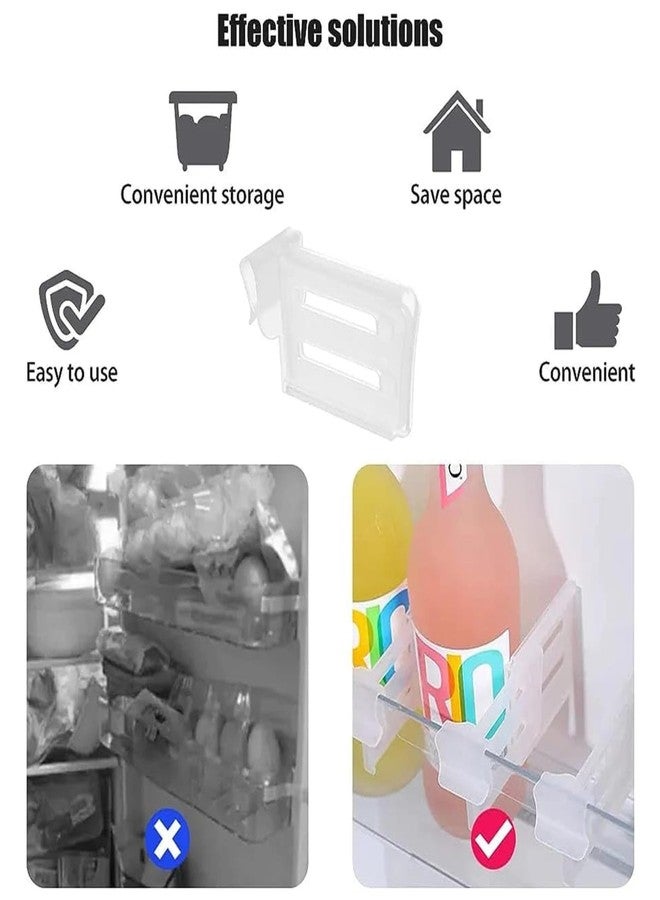 Sangpri Refrigerator Internal Drawer Shelf Divider Clip - Set of 12 | Adjustable Fridge Storage Partition Clips for Organized and Adjustable Shelf Space (12) - Image 5