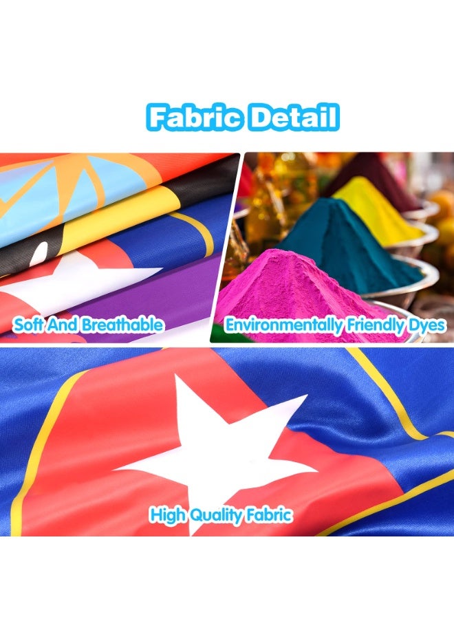 Halamodo 6Pcs طبعوا رداء البطل الخارق المزدوج الجانب والأقنعة كوزبلاي مجموعة أزياء، لعب الأدوار زي رداء معكوس مع أقنعة لفتية من عمر 3-12، لحفلة عيد الميلاد، عرض المسرح، حفلة ثيمة، حفلة زي كوزبلاي 70*70 سم - Image 2