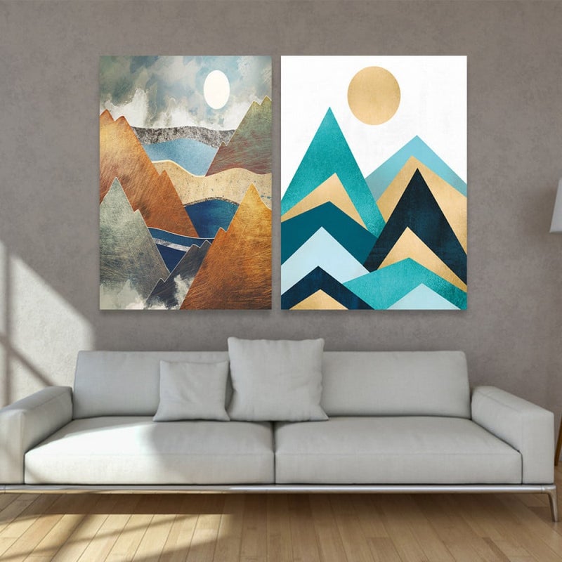 ماركتنا لوحة قماشية ثنائية بتصميم مودرن - Image 1