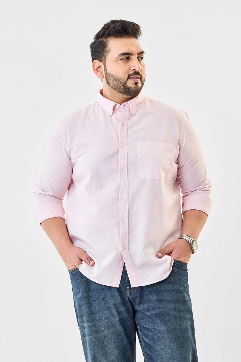 سنيتش Regular Fit Linen Blend Plus Size Shirt