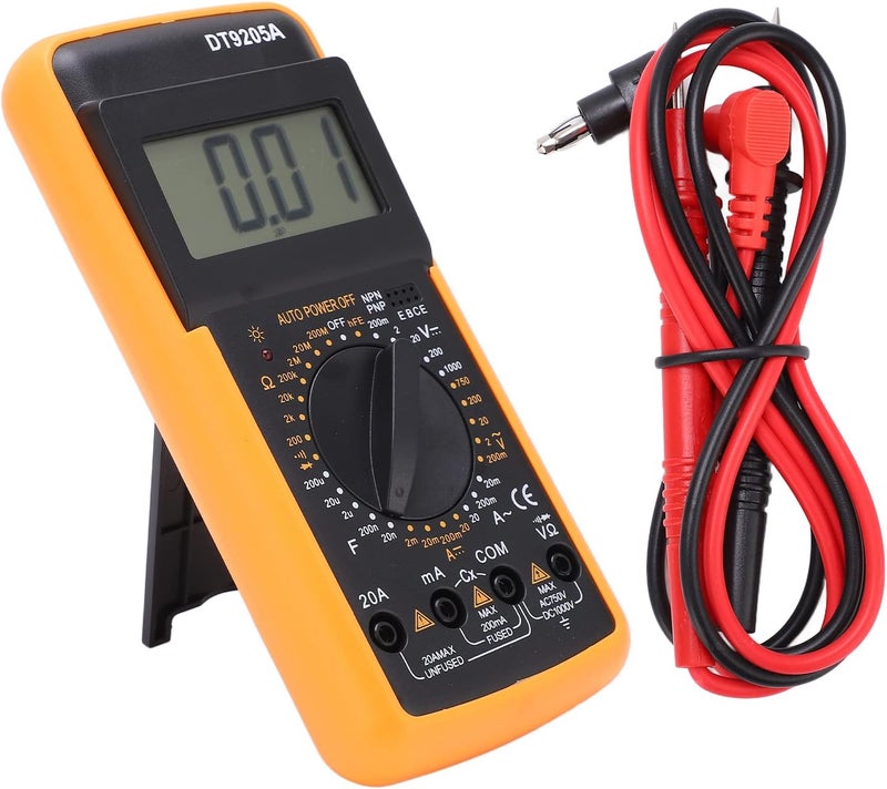Digital multimeter – voltage meter – DC/AC voltage measurement, resistance & capacitance reading, continuity & diode test, safe overload protection, ideal handheld automotive and home electrical use - Image 1
