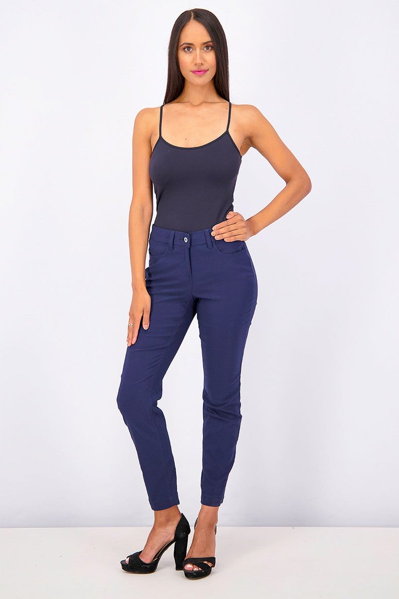 Tchibo Women Bengalin Hose Trouser, Navy Blue - Image 4