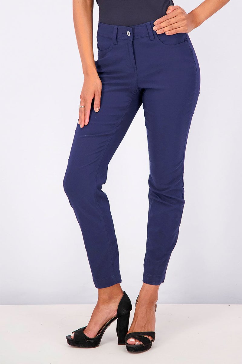 Tchibo Women Bengalin Hose Trouser, Navy Blue - Image 1