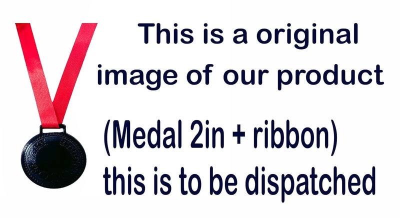 Grès Sports Bronze Medal with Red Ribbon (Bronze) (Set of 10) Size 2" inch. for School Winners, Sports, Athletic Games(Unisex- for All Age Winners) - Image 2